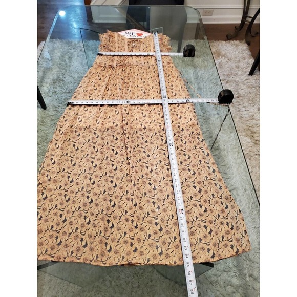 Xhilaration Women Beige Floral Polyester Round Neck Sleeveless Long Maxi Dress M - Picture 7 of 15